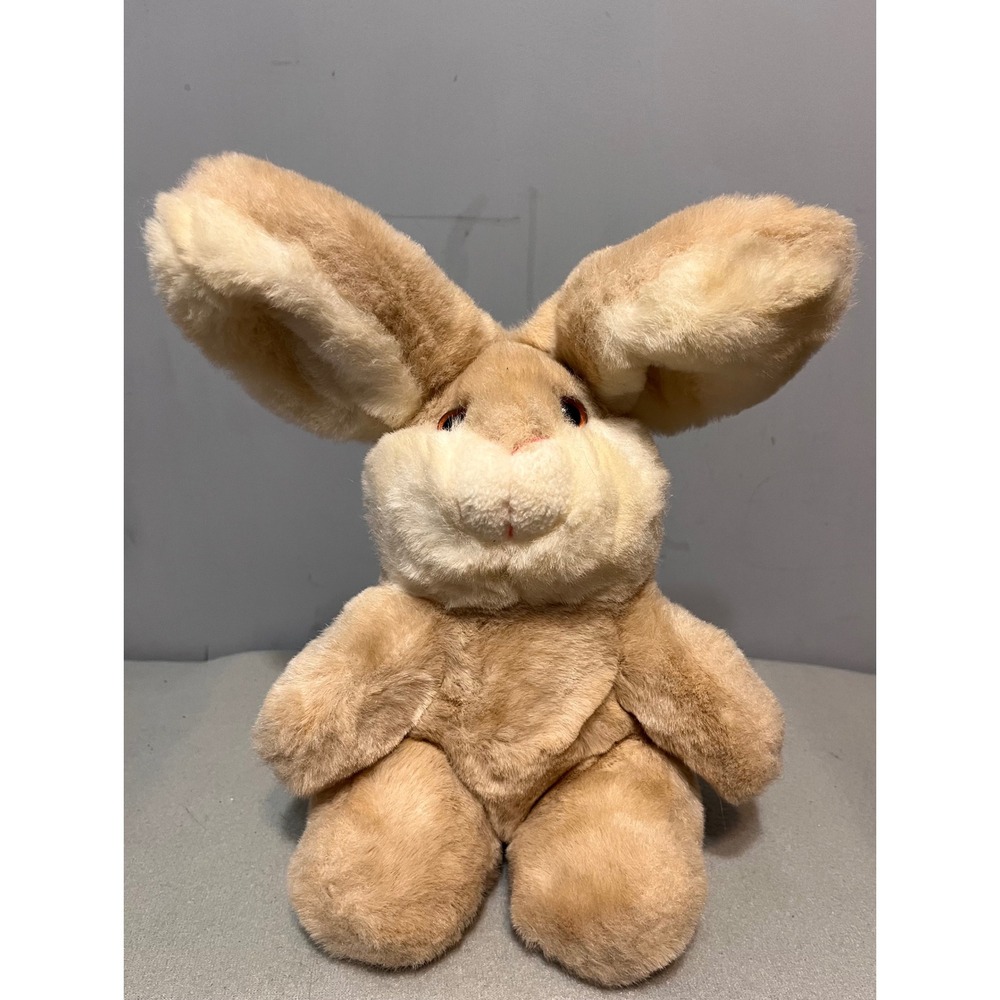 Vintage‎ 1982 Gund Tan Plush Bunny Rabbit Floppy Ears Stuffed Animal Toy